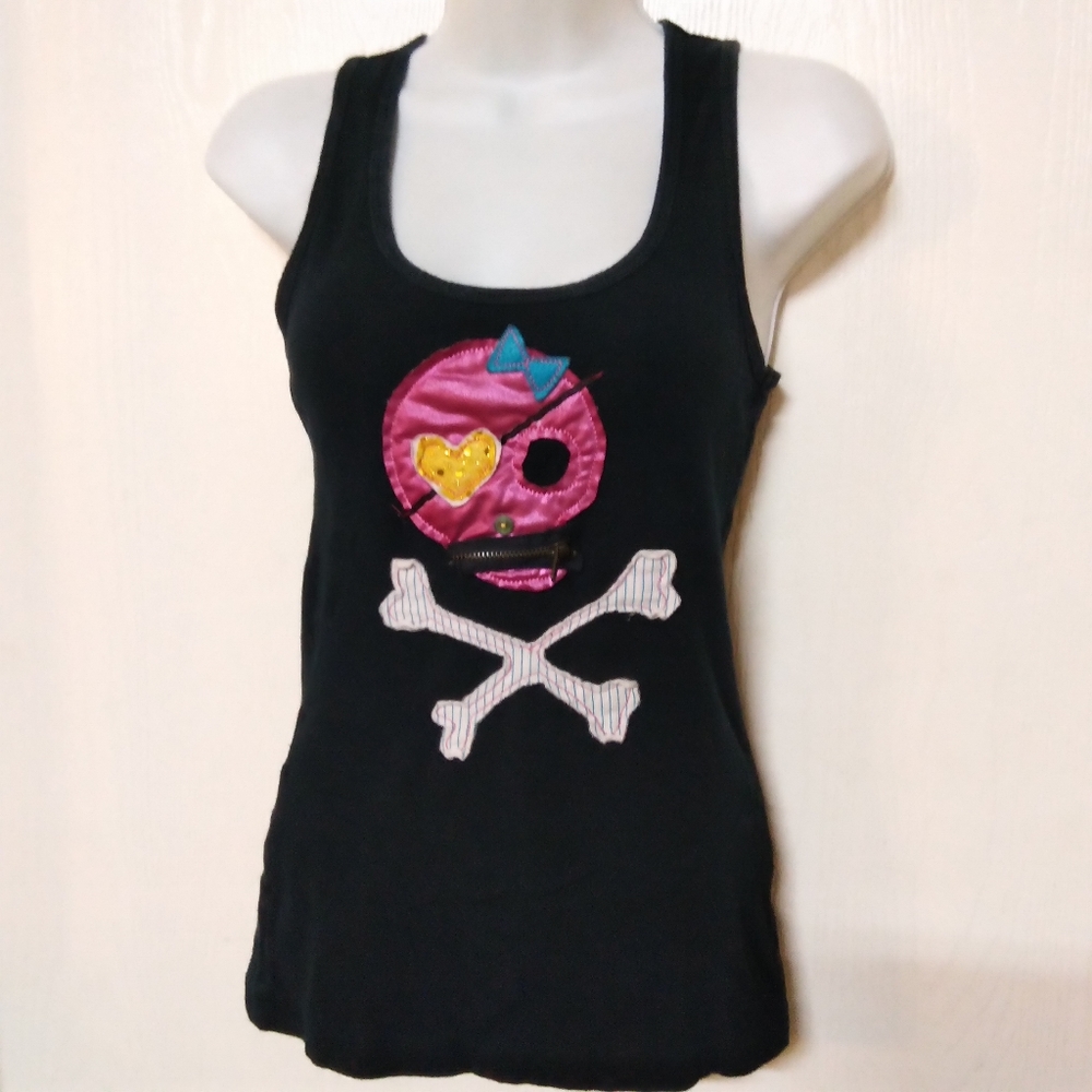 Crafty Couture Skull Tank Sz M
